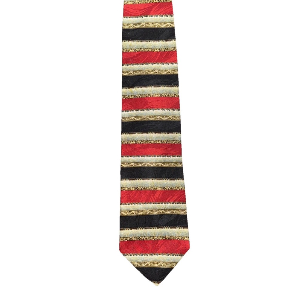RAPHAEL ROMA MILANO ITALY MEN'S NECK TIE FINE HANDMADE 100% SILK  57" Multicolor